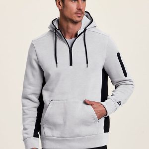 Prime Contrast Quarter Zip Fleece Sweatshirt