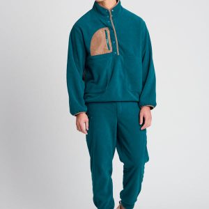 Deep Teal Recycled Polar Jacket - FINAL SALE