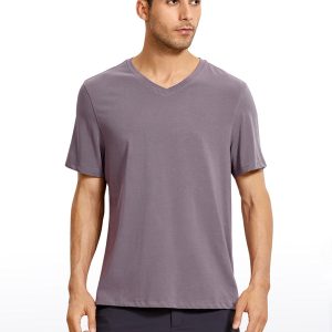 Pima Cotton Short Sleeve V Neck