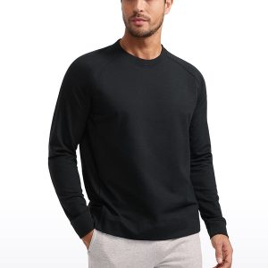 French Terry Pullover Sweatshirts with Zip Pockets