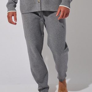 Grey Mix Tricot Tapered Pant